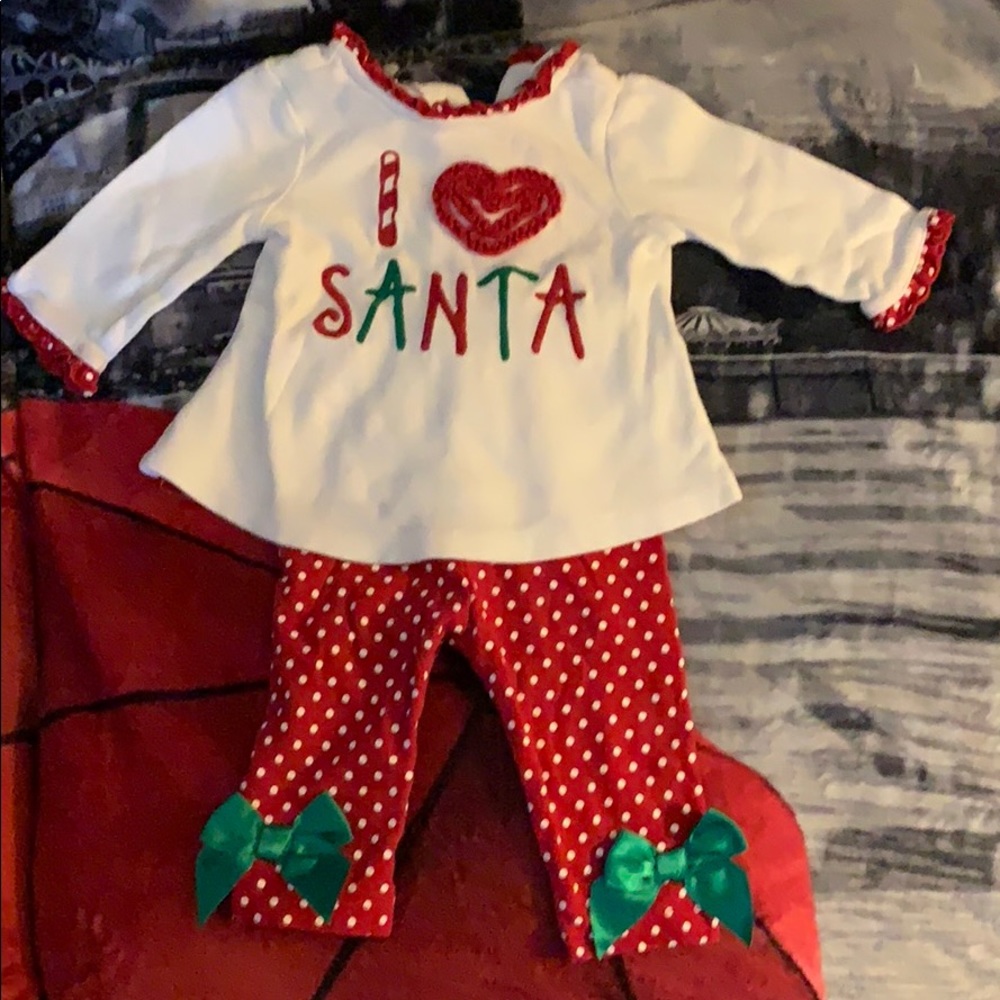 0-3 months infant “I ❤️ Santa” set